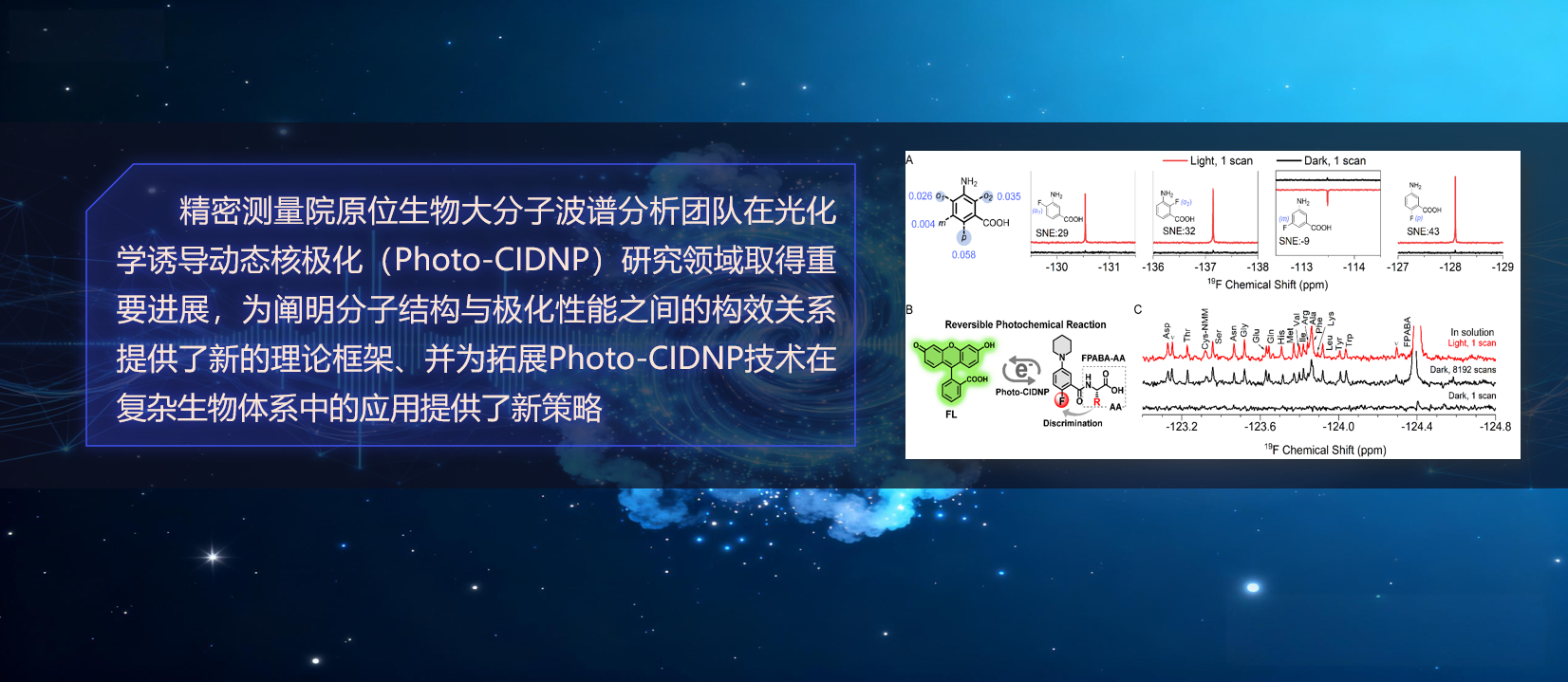 PA真人国际在Photo-CIDNP高灵敏<sup>19</sup>F探针研究中取得重要进展